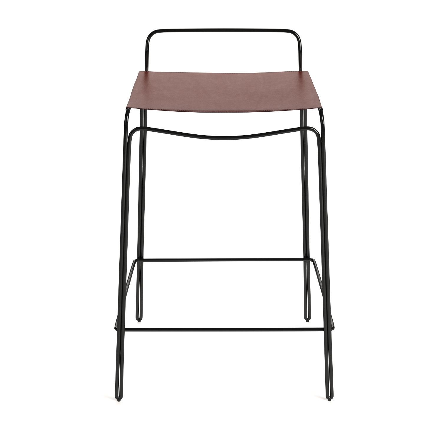TRACE COUNTER STOOL LEATHER 3D model_2