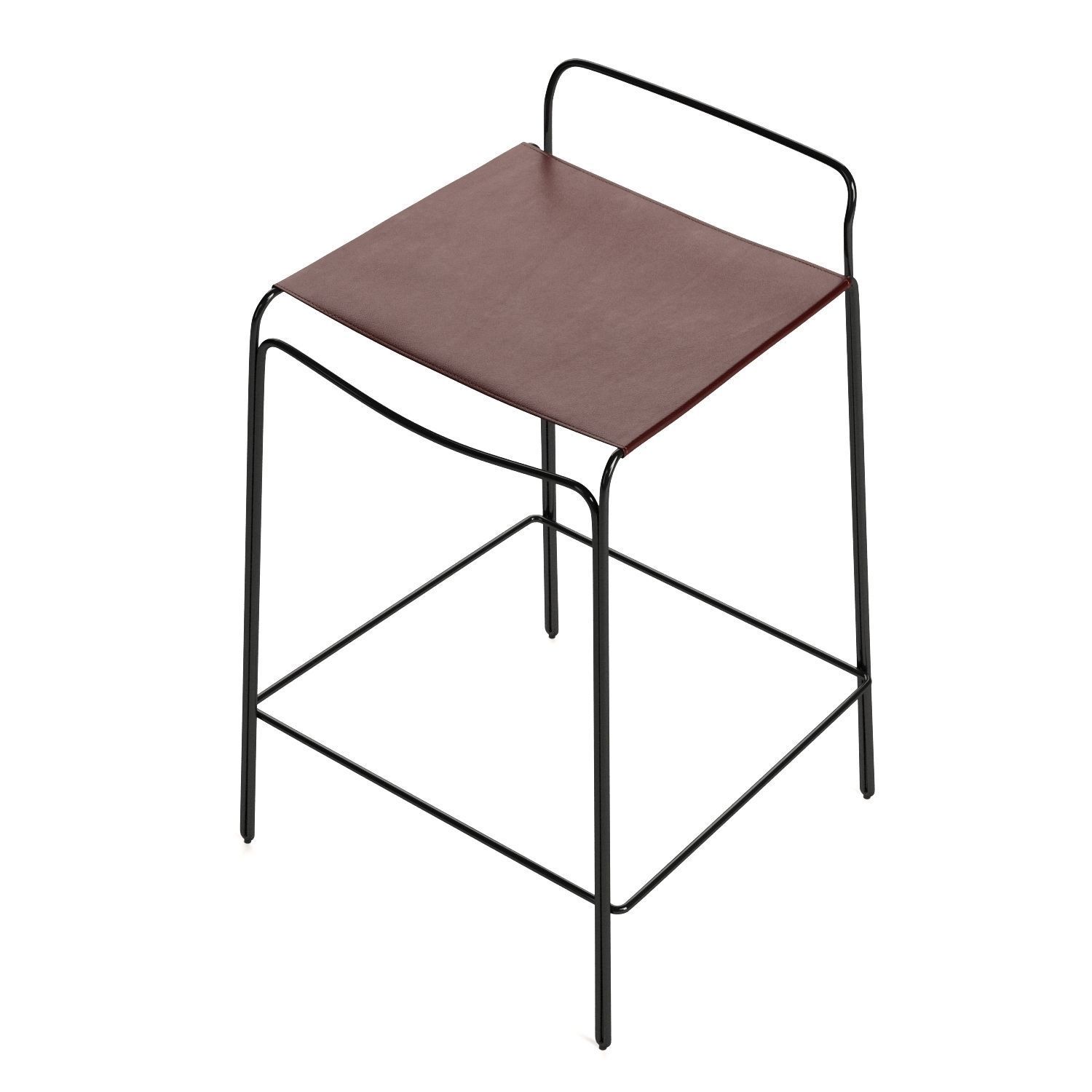 TRACE COUNTER STOOL LEATHER 3D model_4