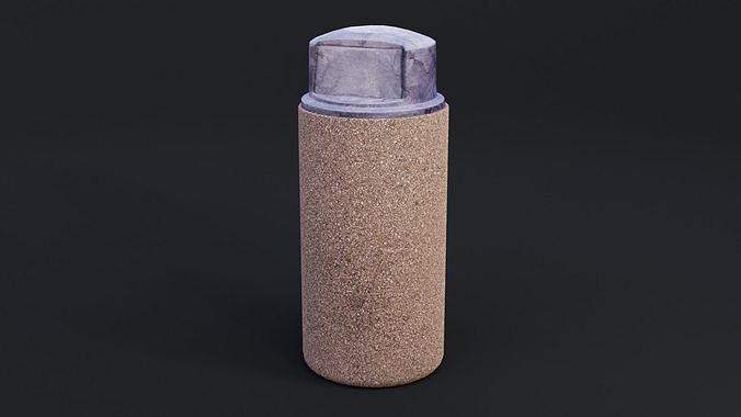 Garbage Bin Low-poly 3D model