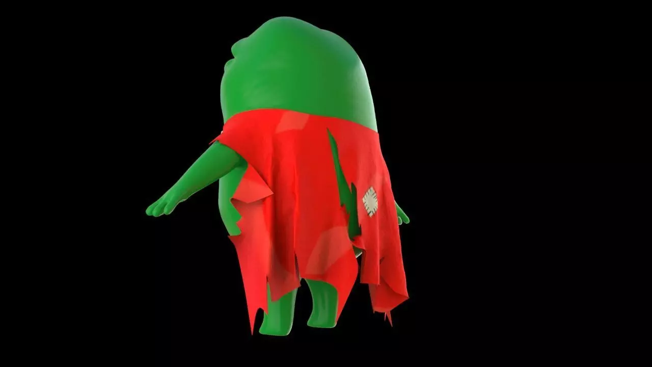 Torned Cape Free 3D model