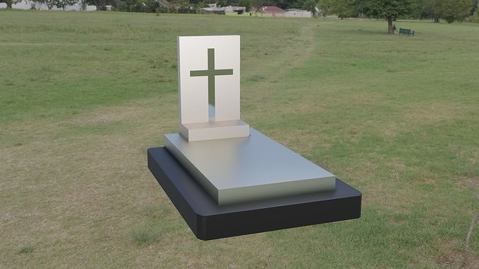 Simple Grave Low-poly 3D model