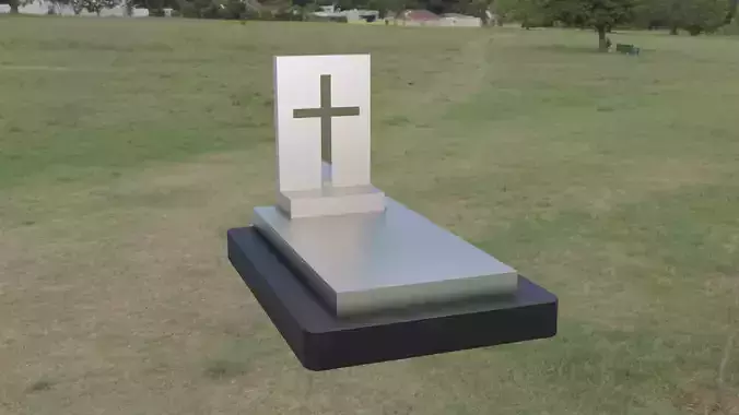 Simple Grave Low-poly 3D model