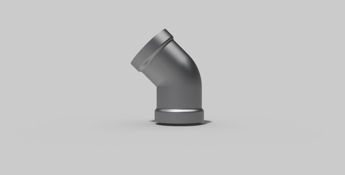 1 Inch BSP - Elbow  45 degrees F - Autodesk Inventor 3D model
