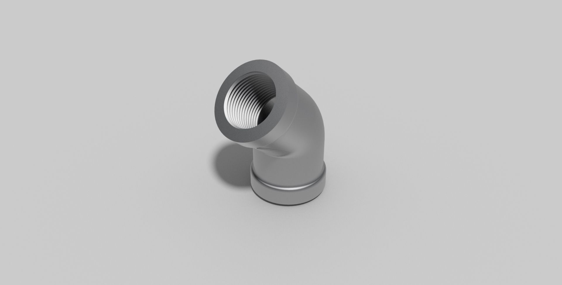 1 Inch BSP - Elbow  45 degrees F - Autodesk Inventor 3D model_1