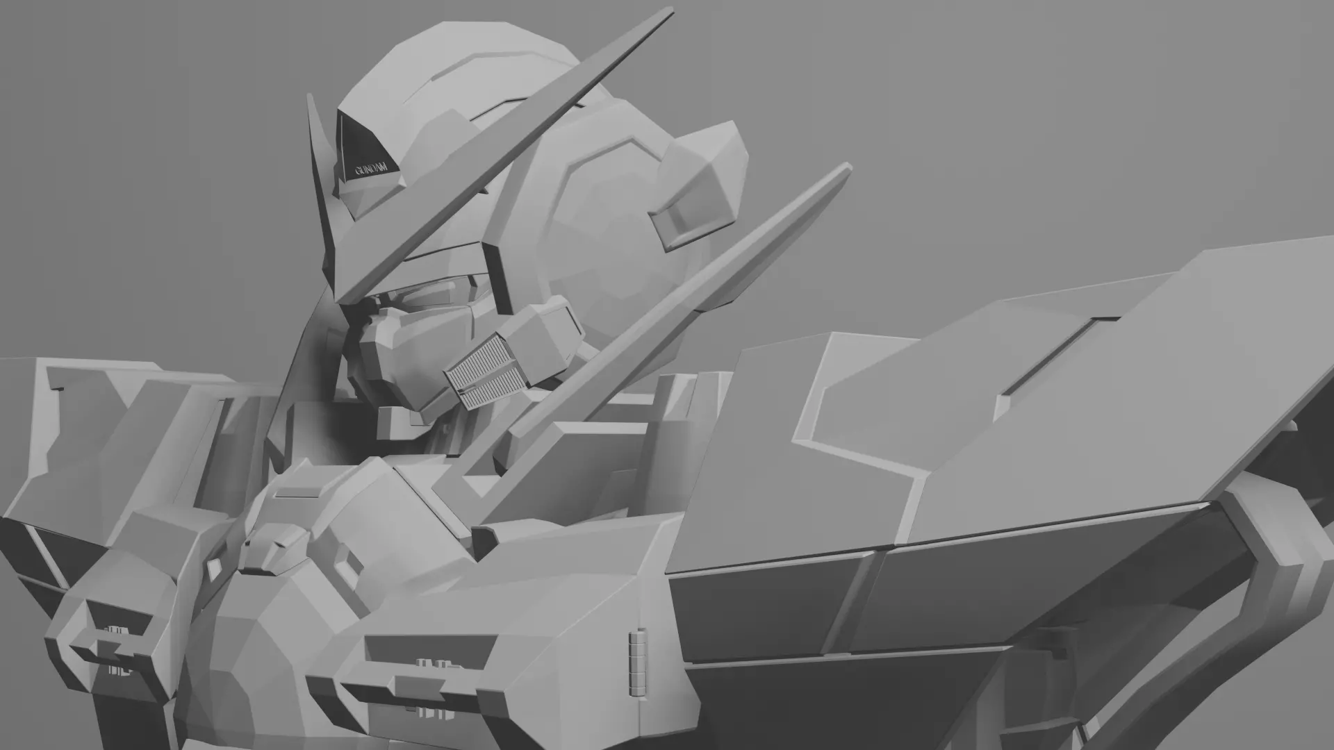 Exia Gundam 3D Model Free 3D model_0