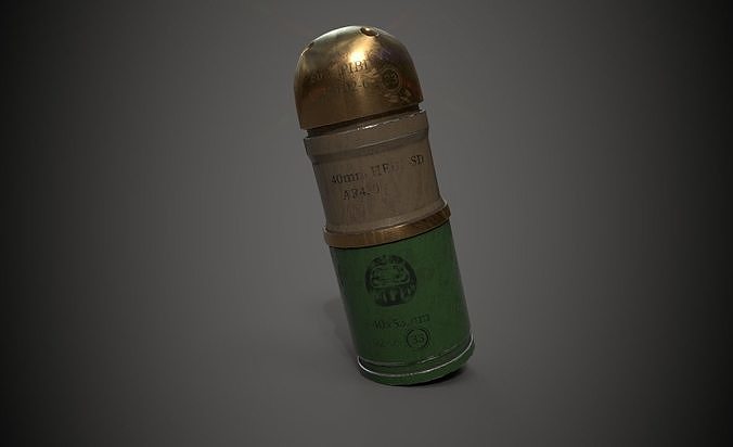 Grenade for Grenade Launcher optimized and ready for you Low-poly 3D model