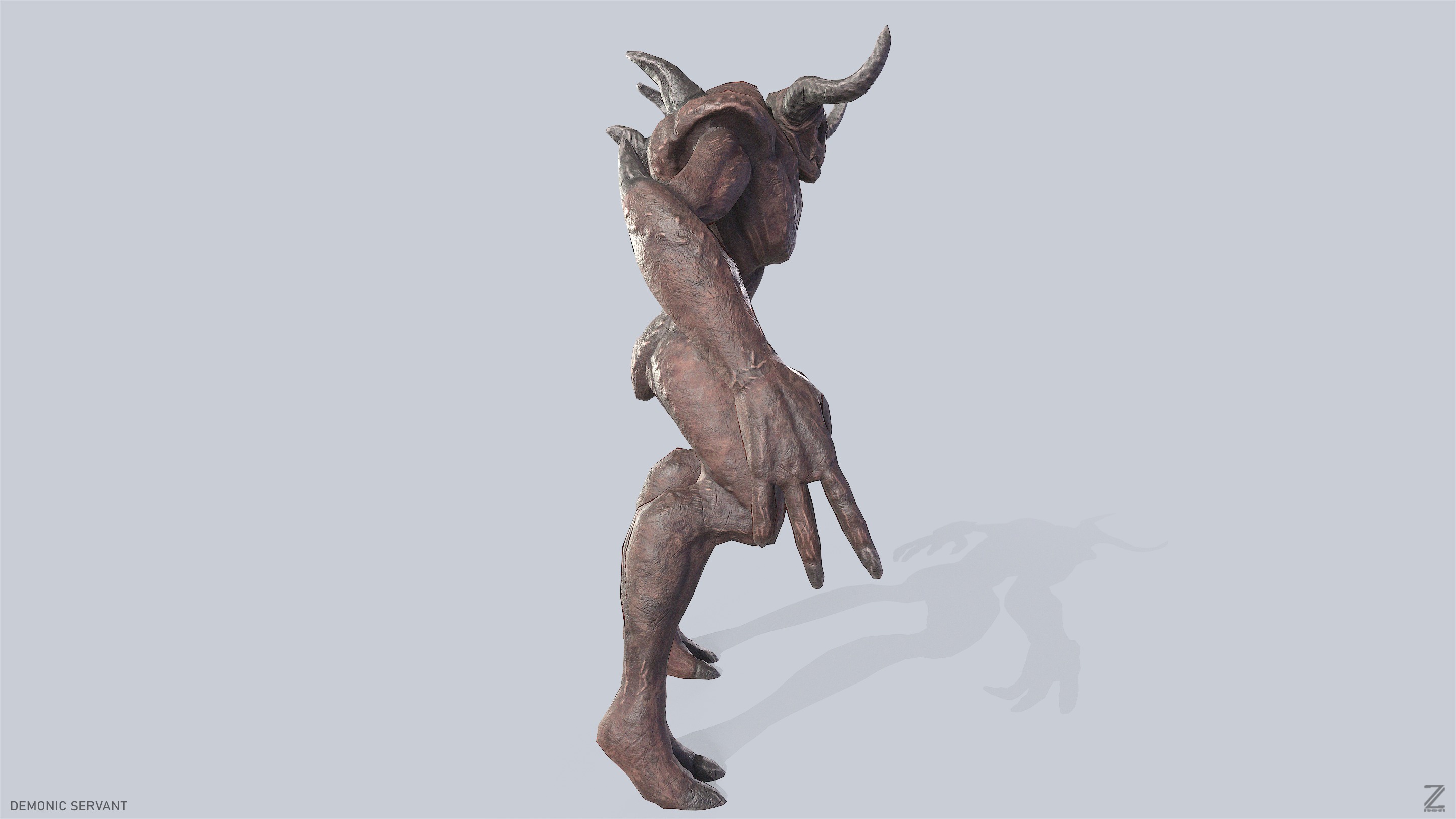 Demonic servant Low-poly 3D model_9
