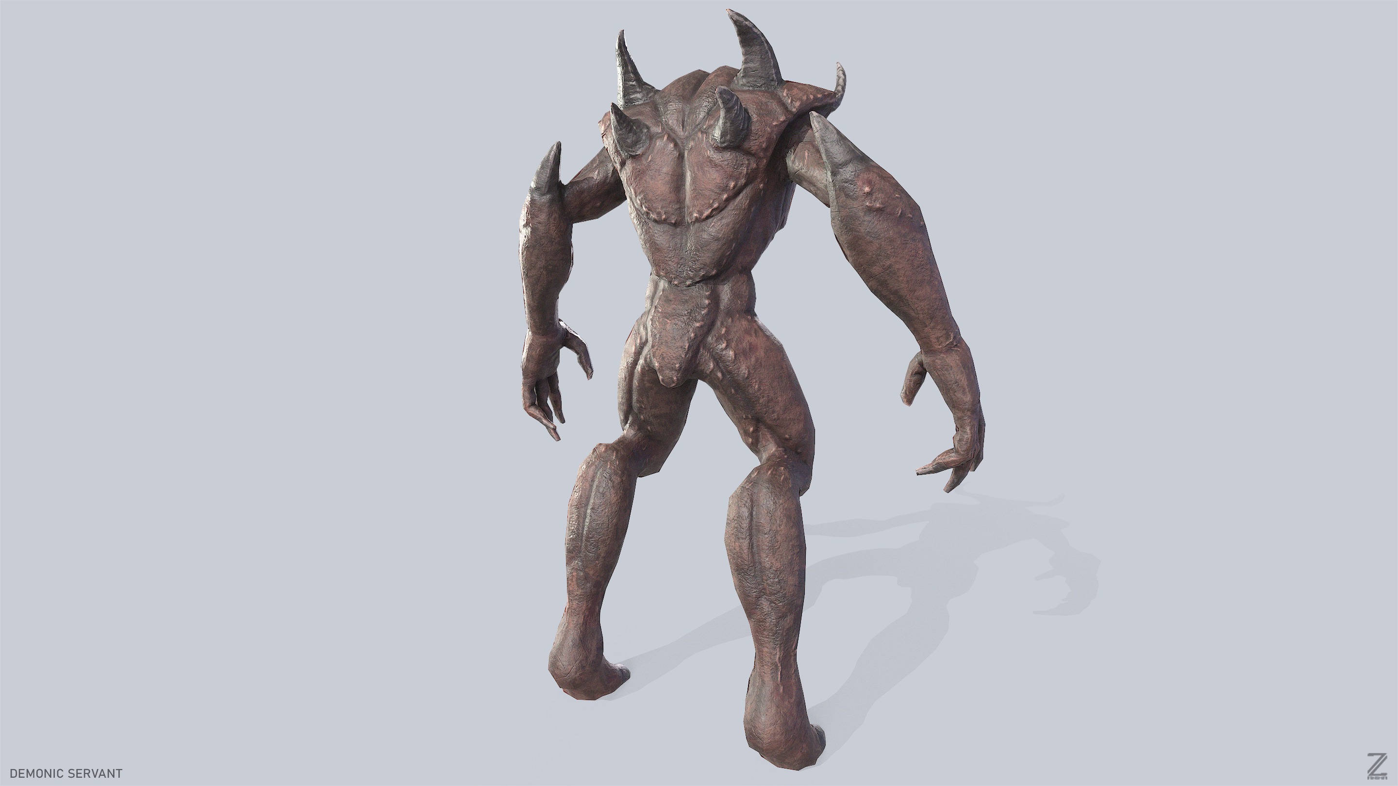 Demonic servant Low-poly 3D model_8