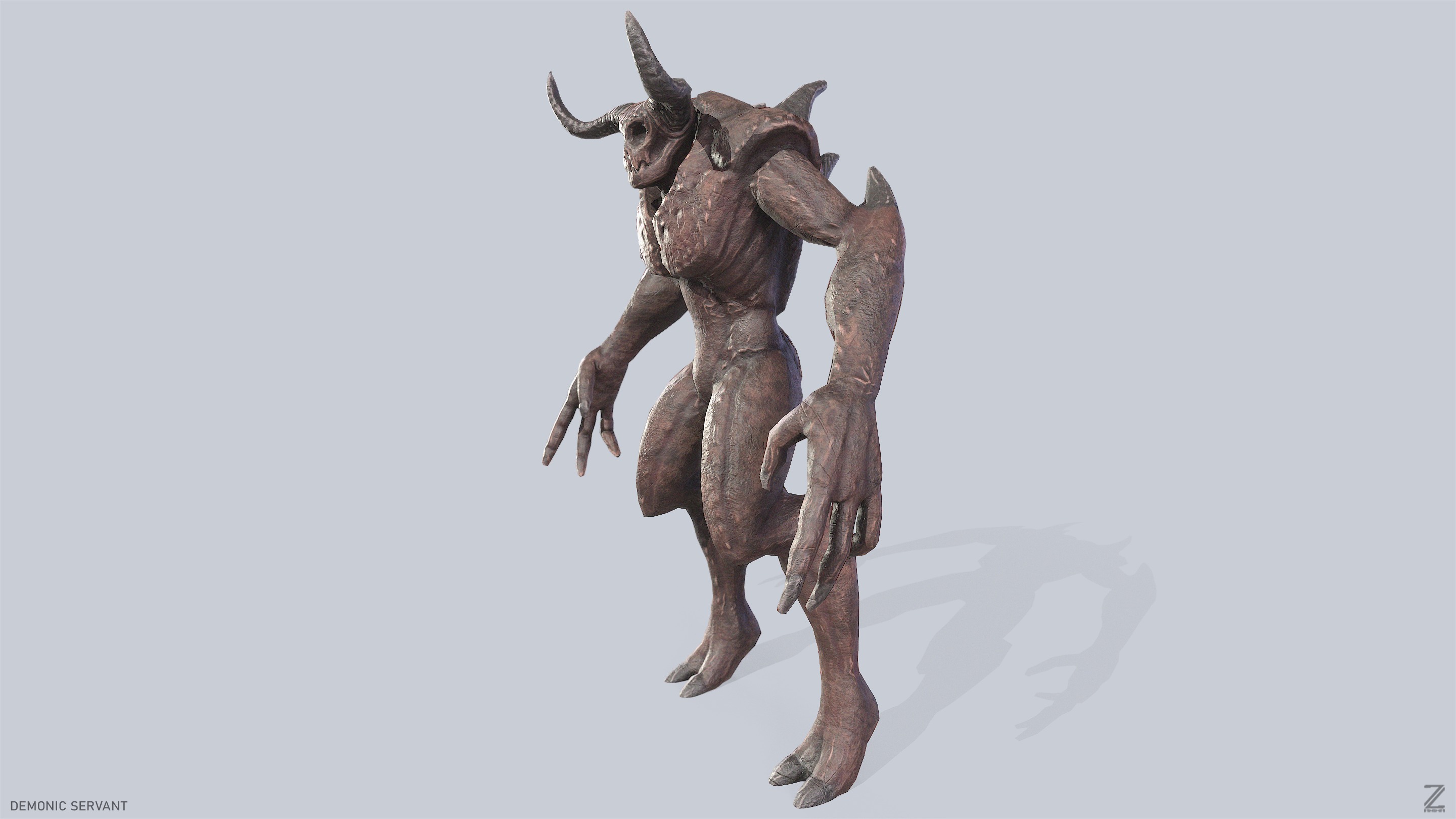 Demonic servant Low-poly 3D model_5