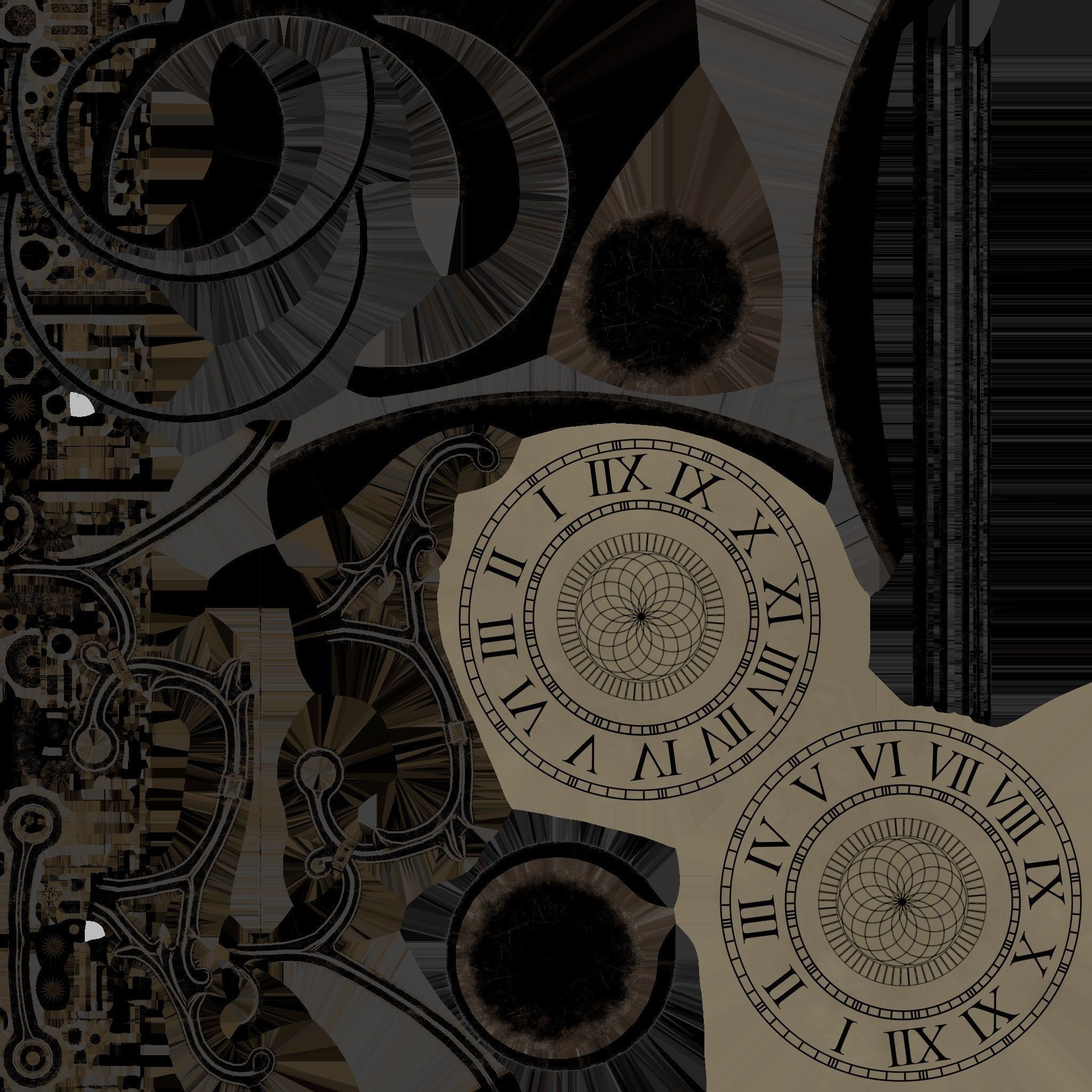 old clock Free 3D model_1