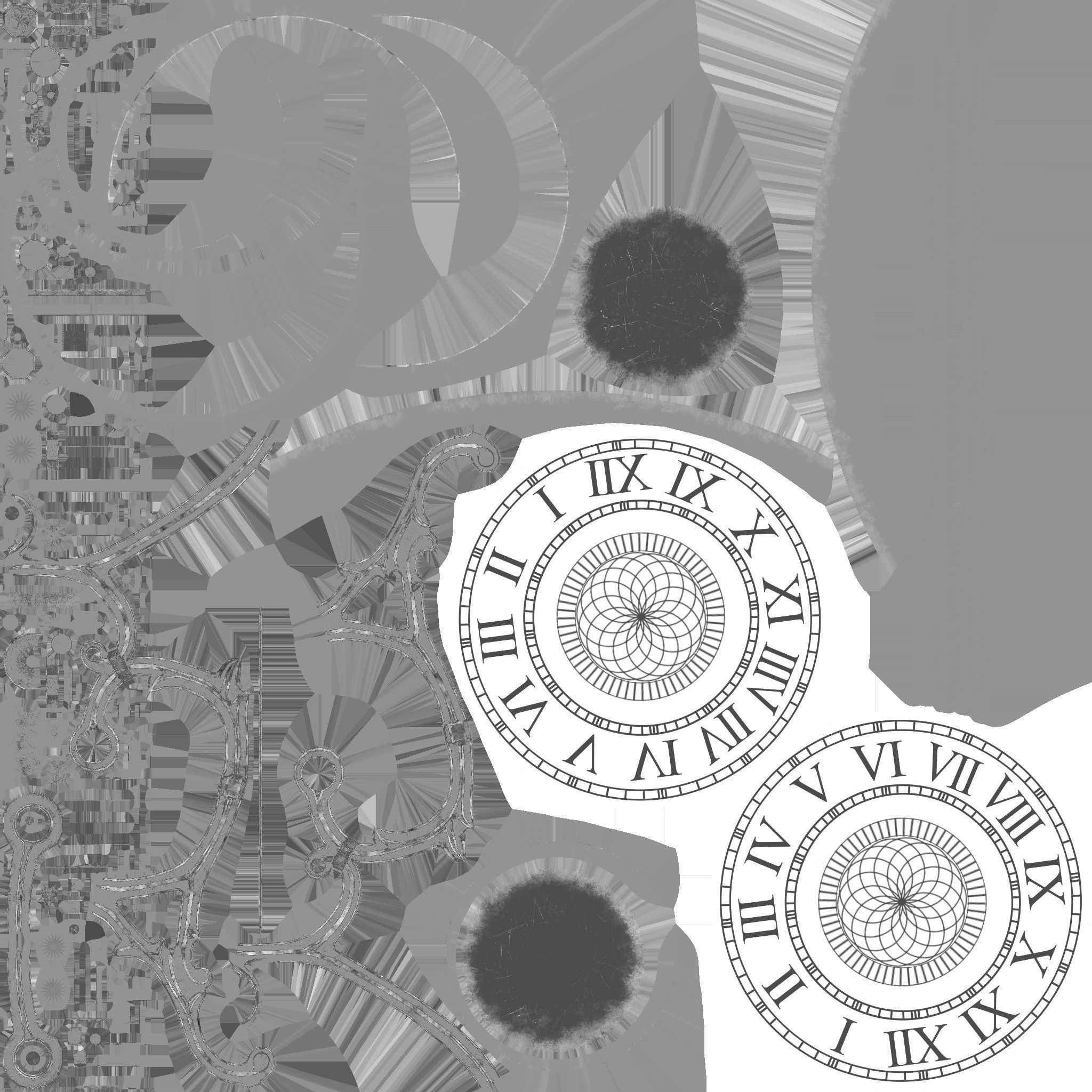 old clock Free 3D model_5