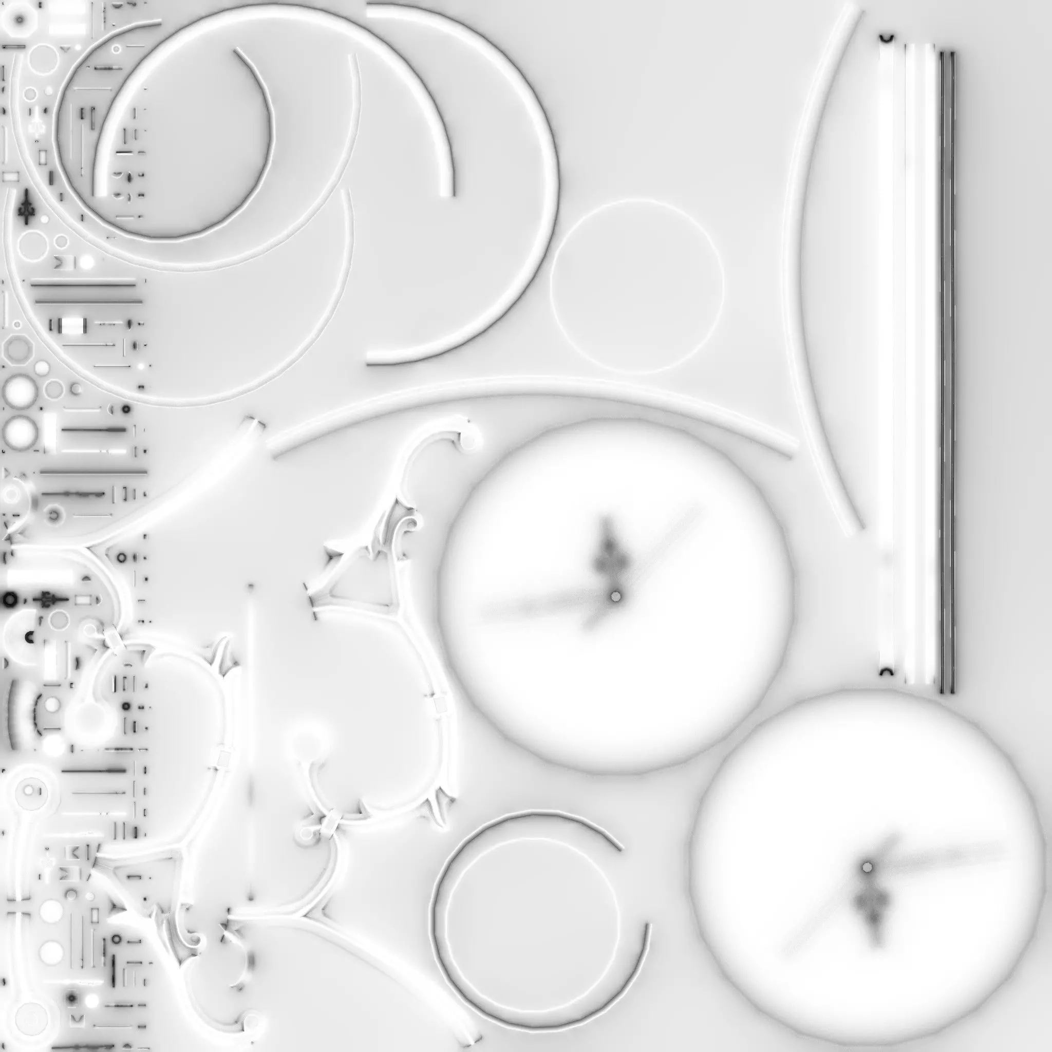 old clock Free 3D model_0