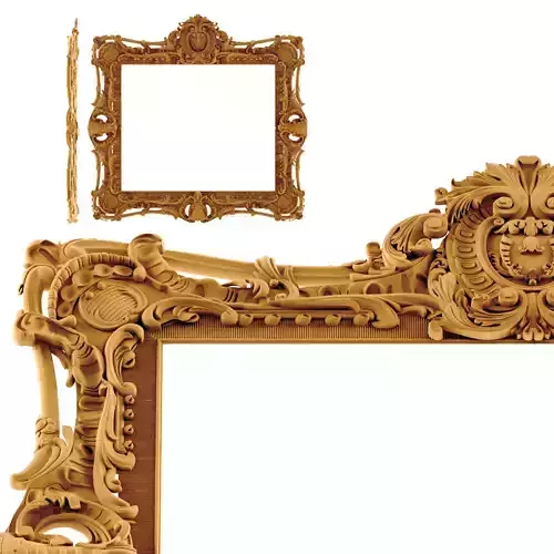 Frame for mirror classic in pharma STL for CNC