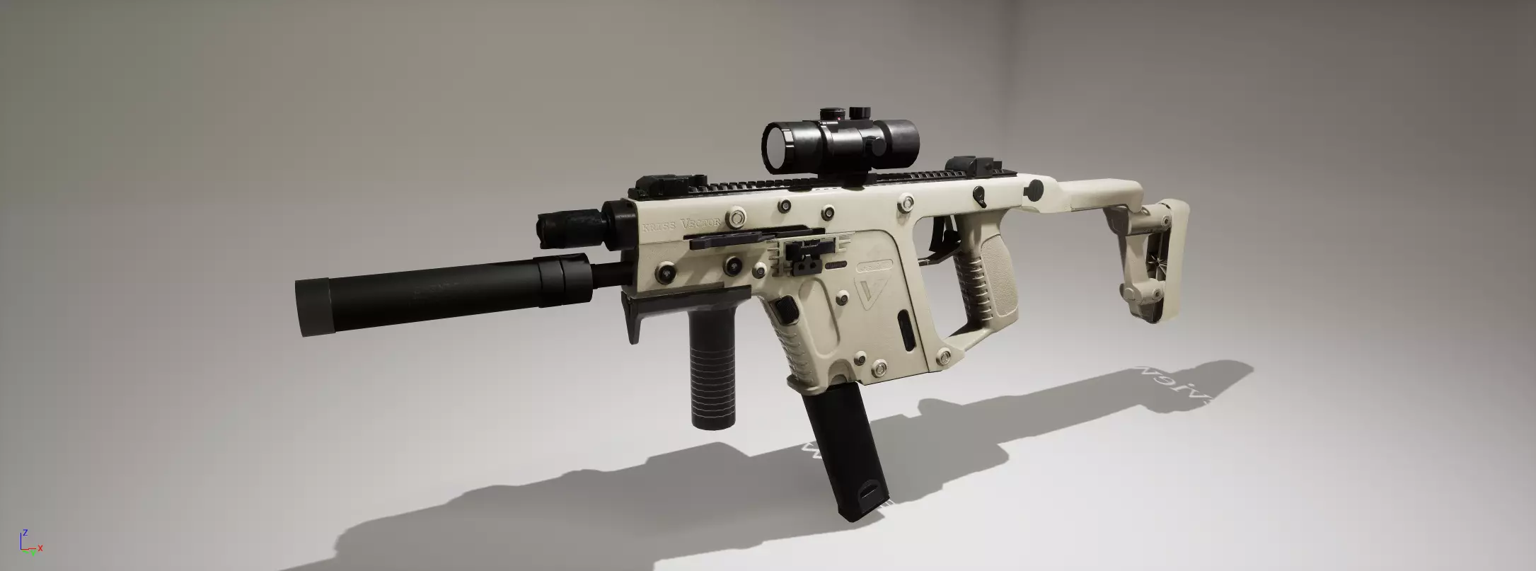 Vector kriss Low-poly 3D model_0