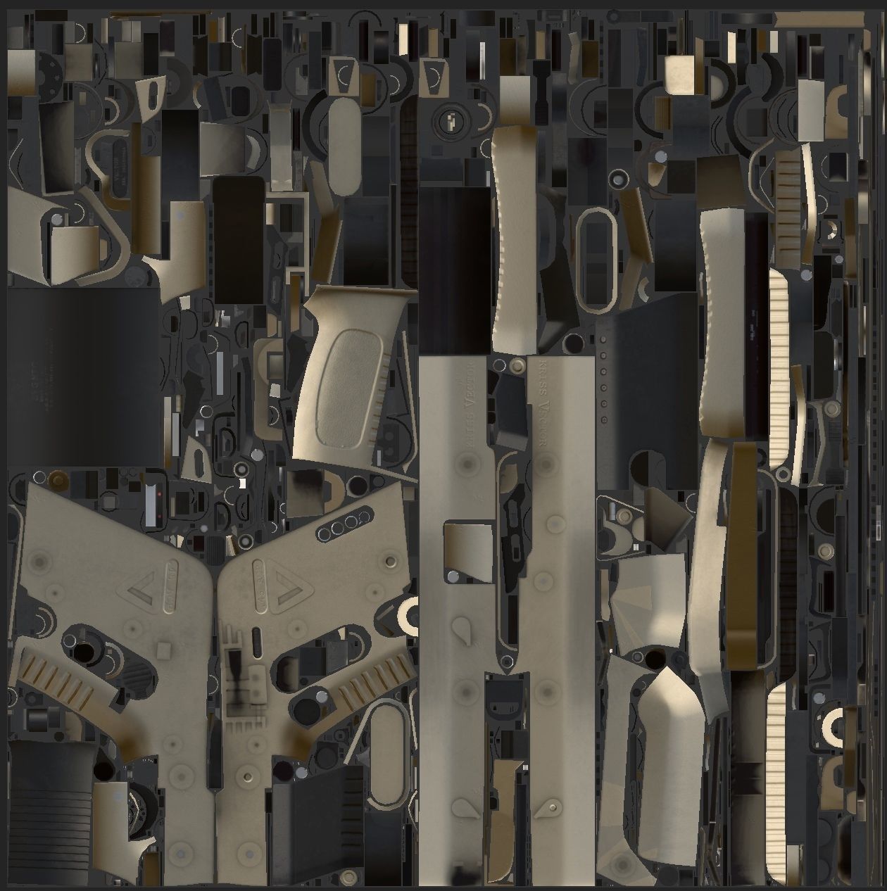 Vector kriss Low-poly 3D model_10