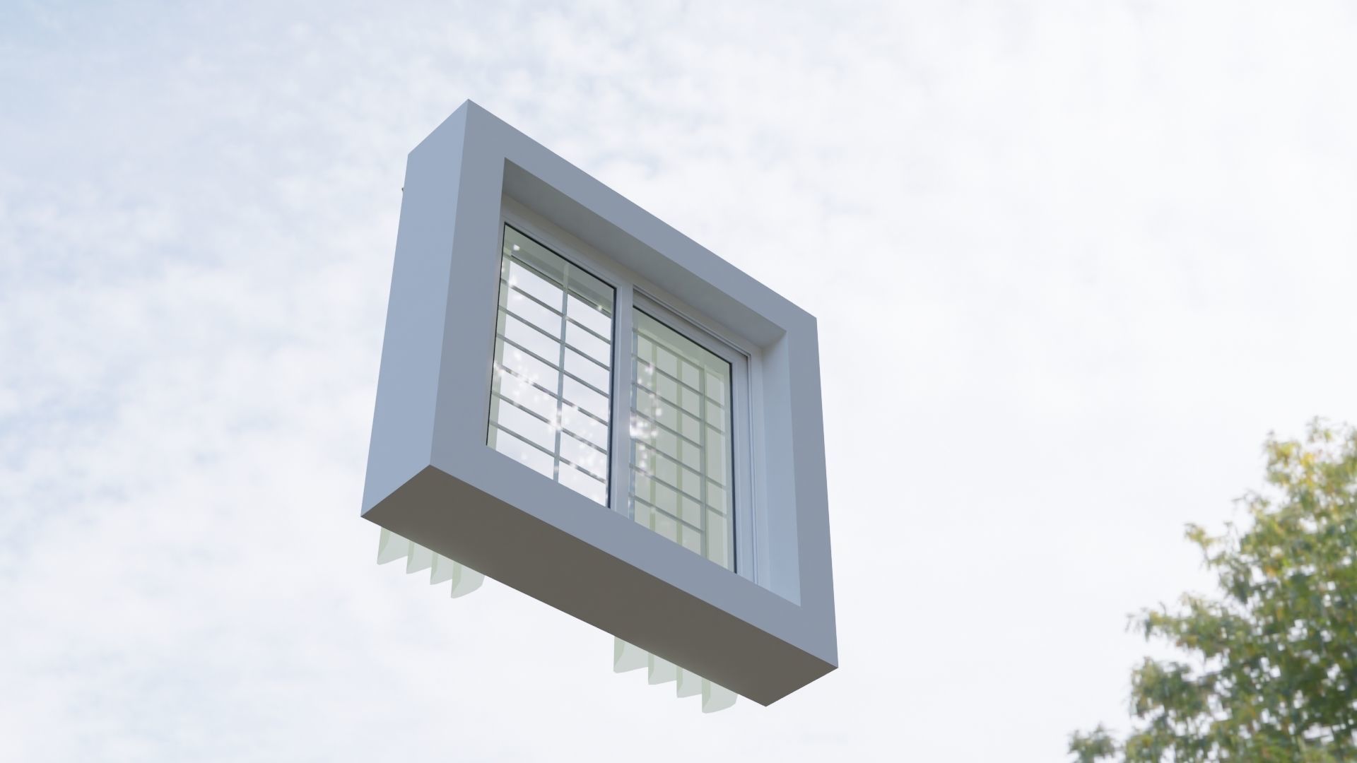 Window 3D Model in sky Free 3D model_5