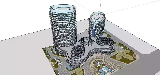 vacation spot-Resort-Fashion Leisure Hotel-0145 3D model