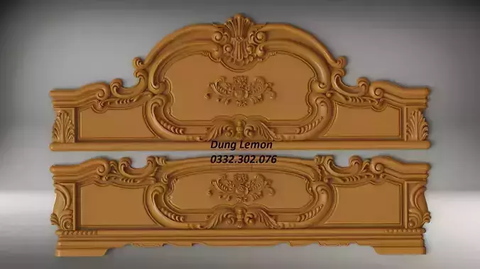  01 Bed 3D relief models 3D print model