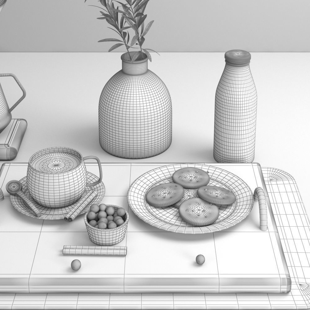 coffee set 2 3D model_3