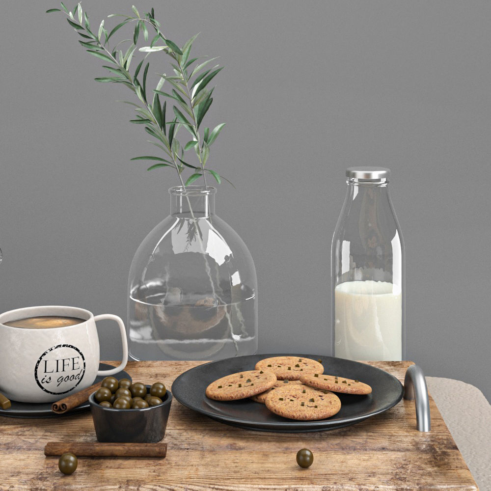 coffee set 2 3D model_1