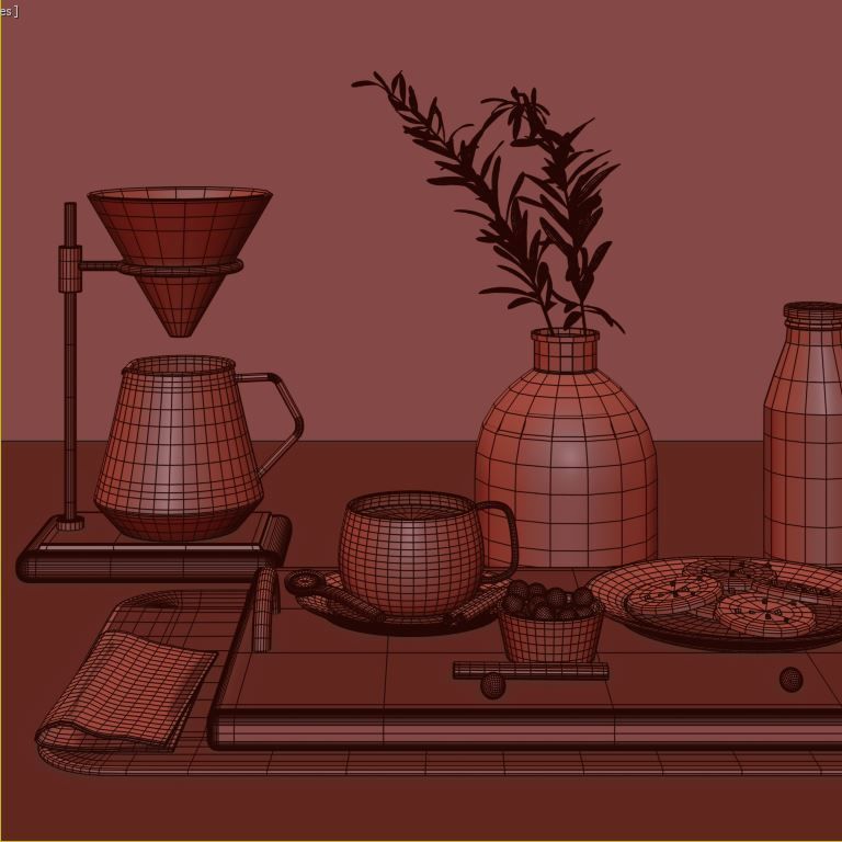 coffee set 2 3D model_5