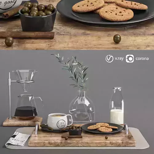 coffee set 2 3D model