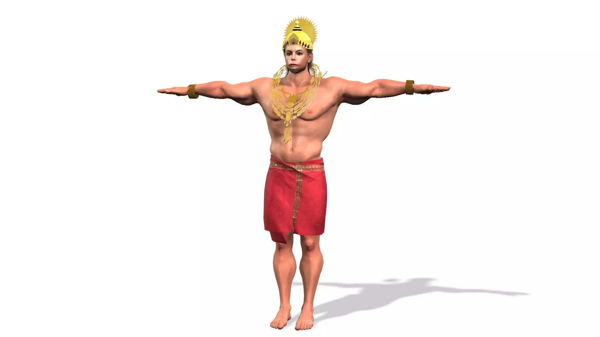Hanuman God 3D model_0