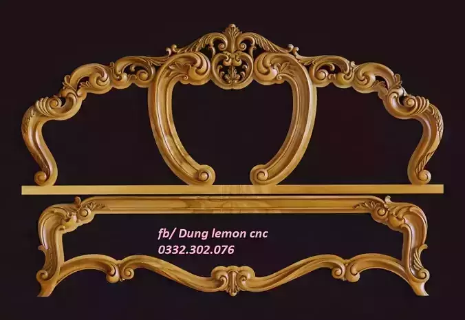 01 Classic Bed 3D relief models 3D print model 889