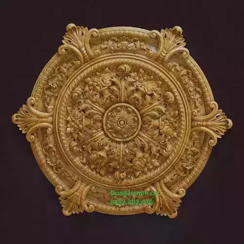01 Round rosette 3D print model 6 3D print model