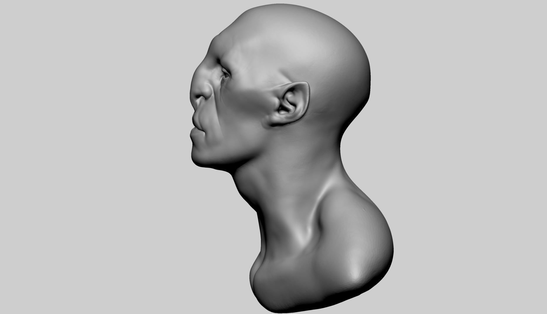 Creature Head v17 3D model_2