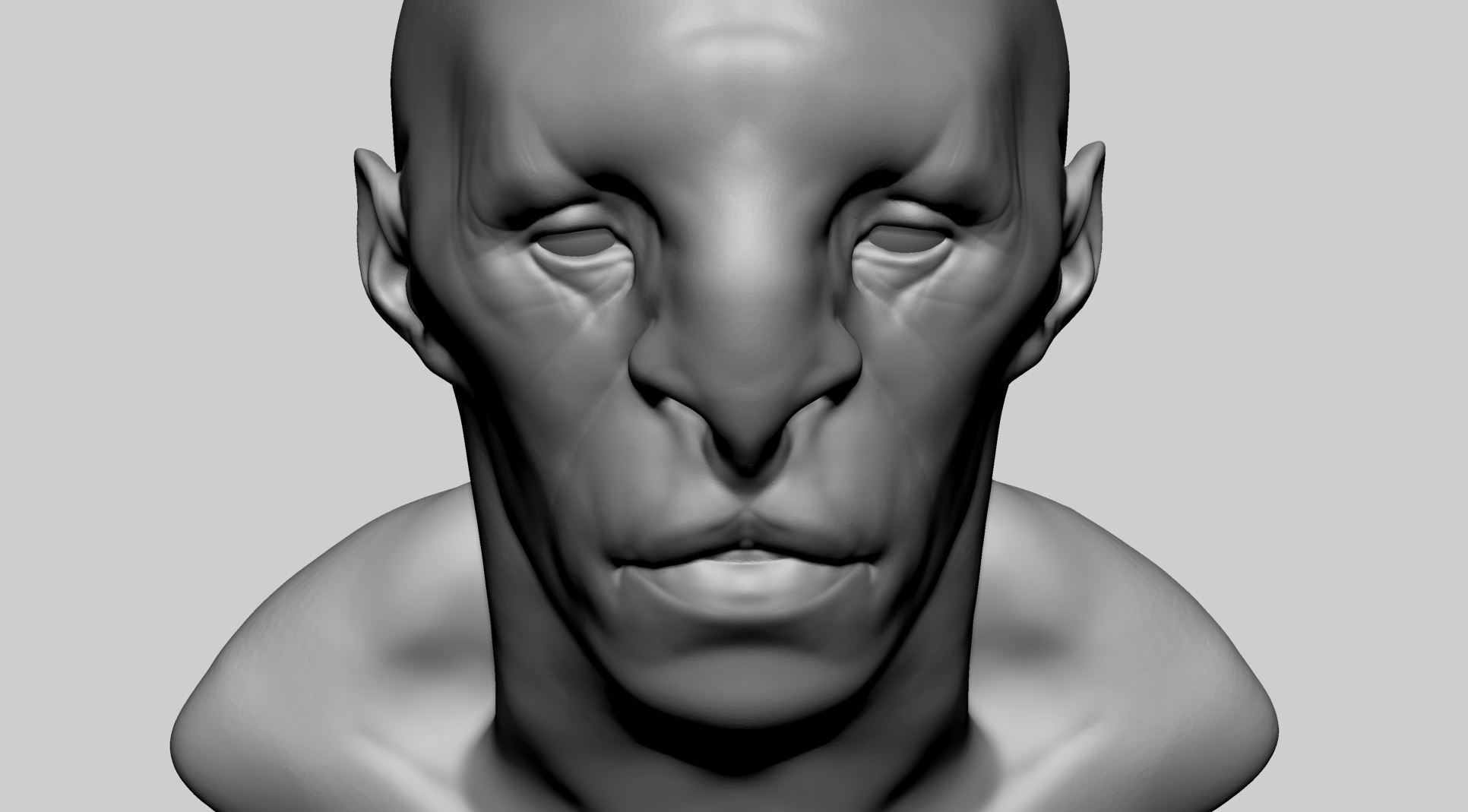 Creature Head v17 3D model_9