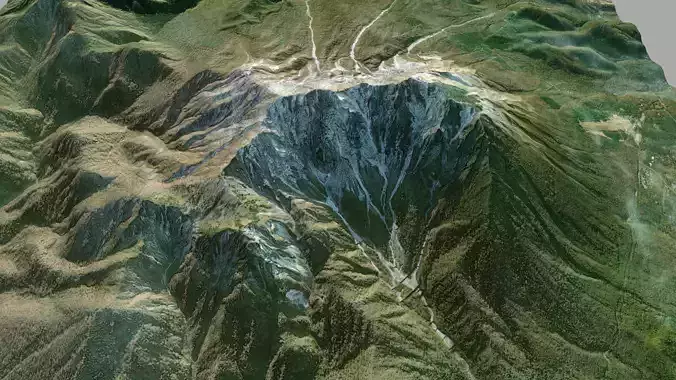 Mountain landscape Daisen Japan