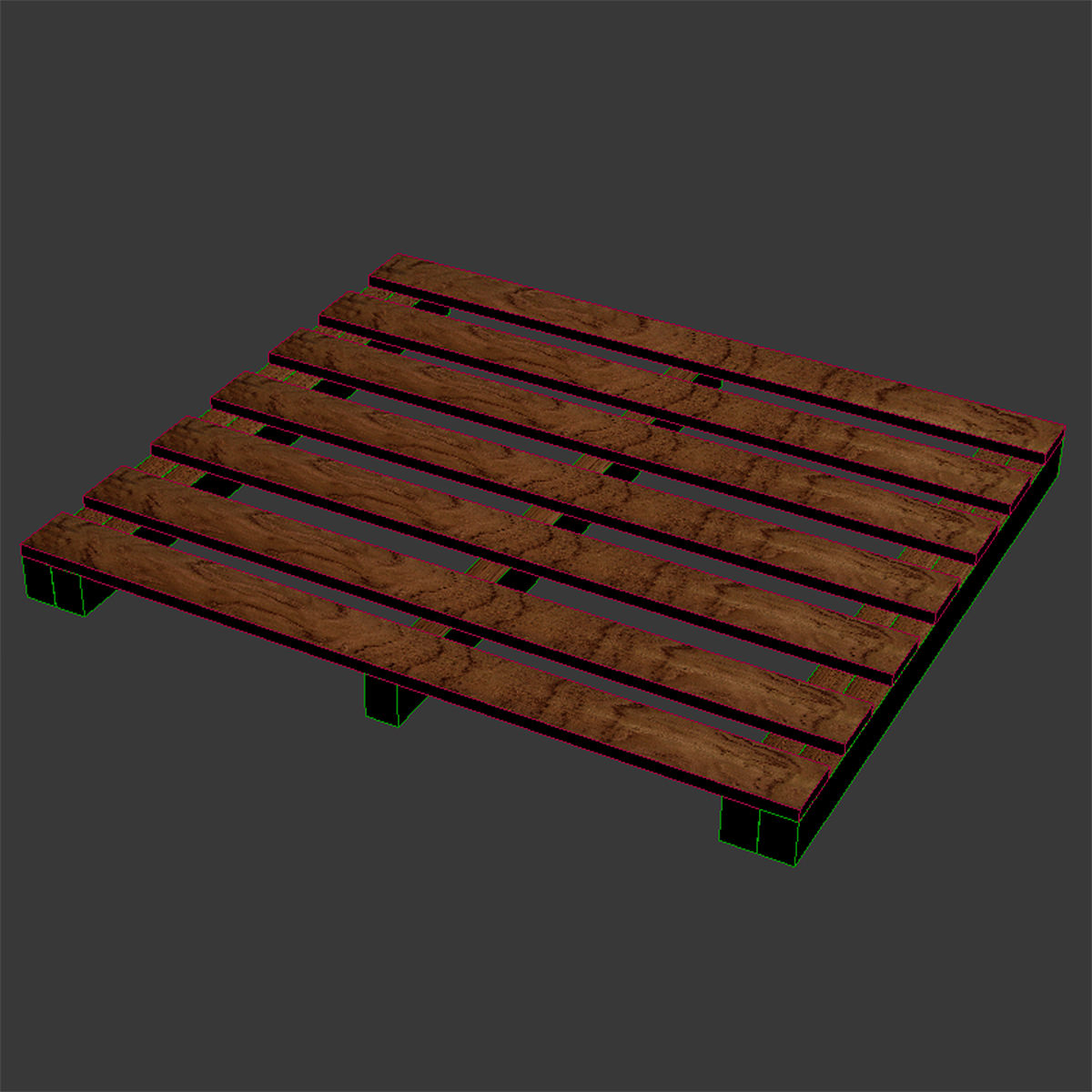 Wood Pallet 2 MAX 2011 3D model_4