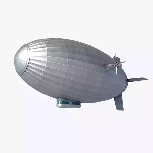 Airship Zeppelin Game Ready Low-poly 3D model