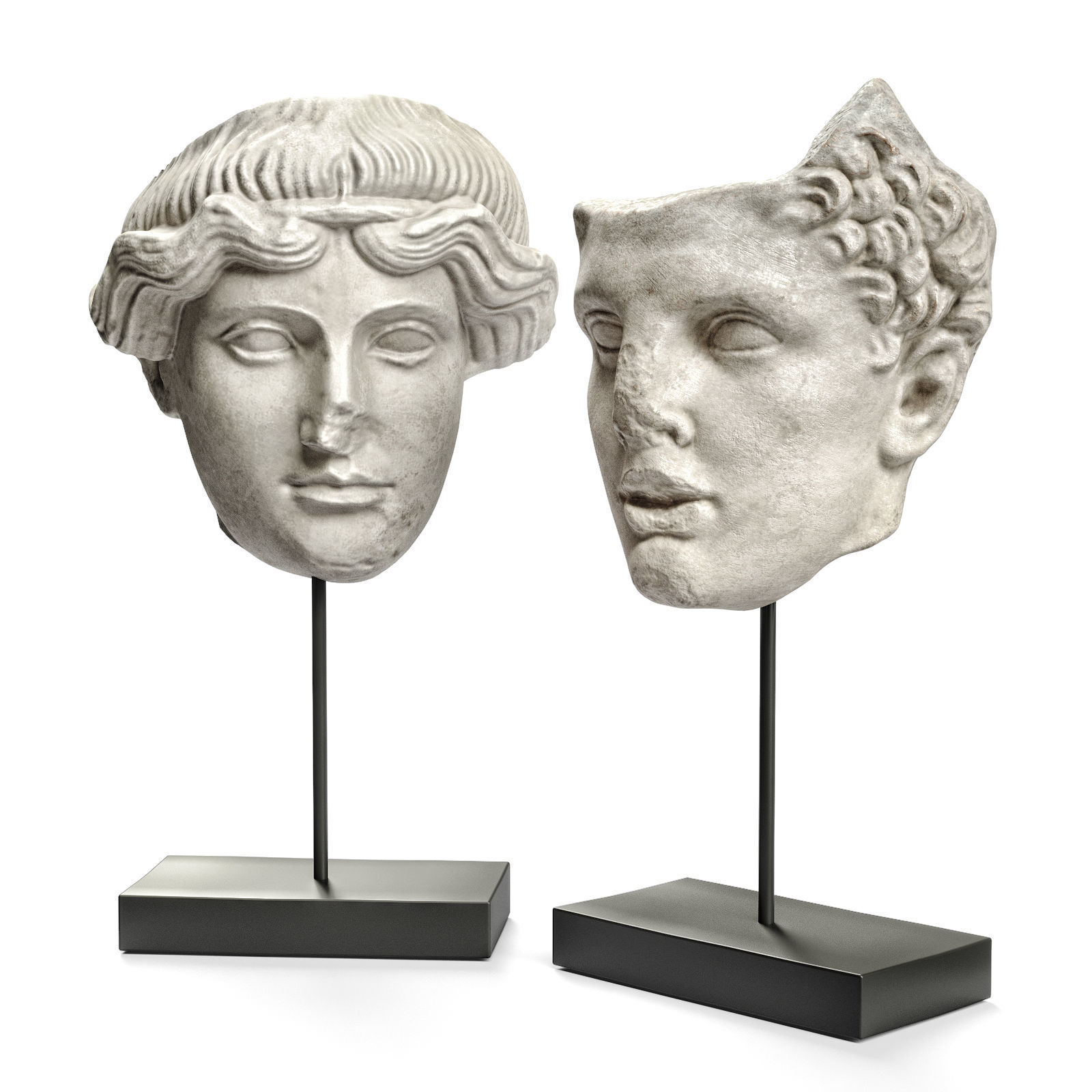 Hercules and Orpheus heads 3D model_1