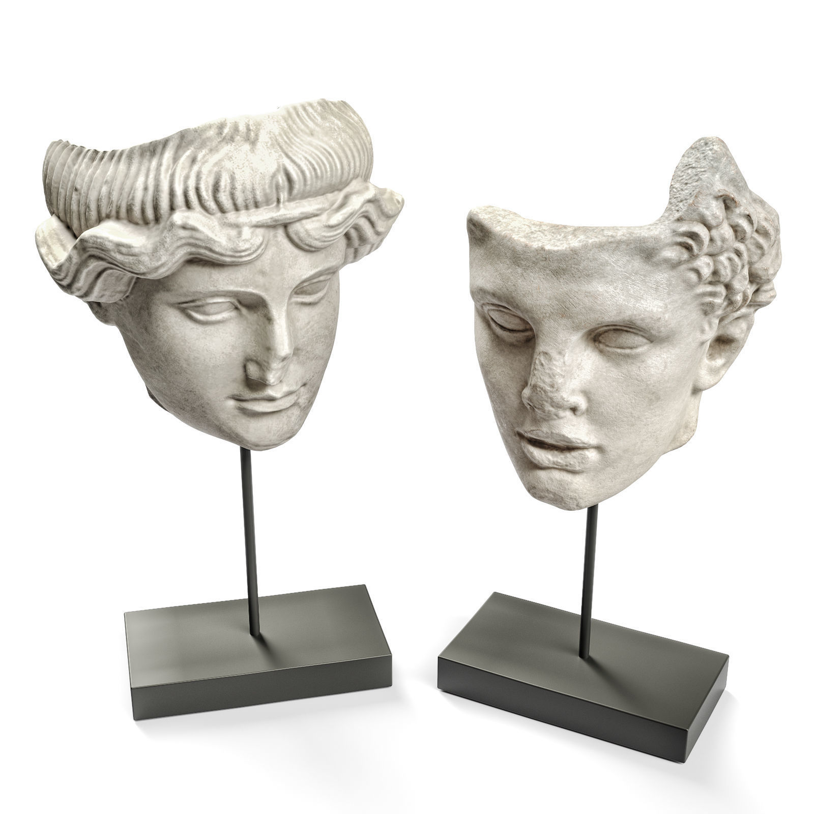 Hercules and Orpheus heads 3D model_2