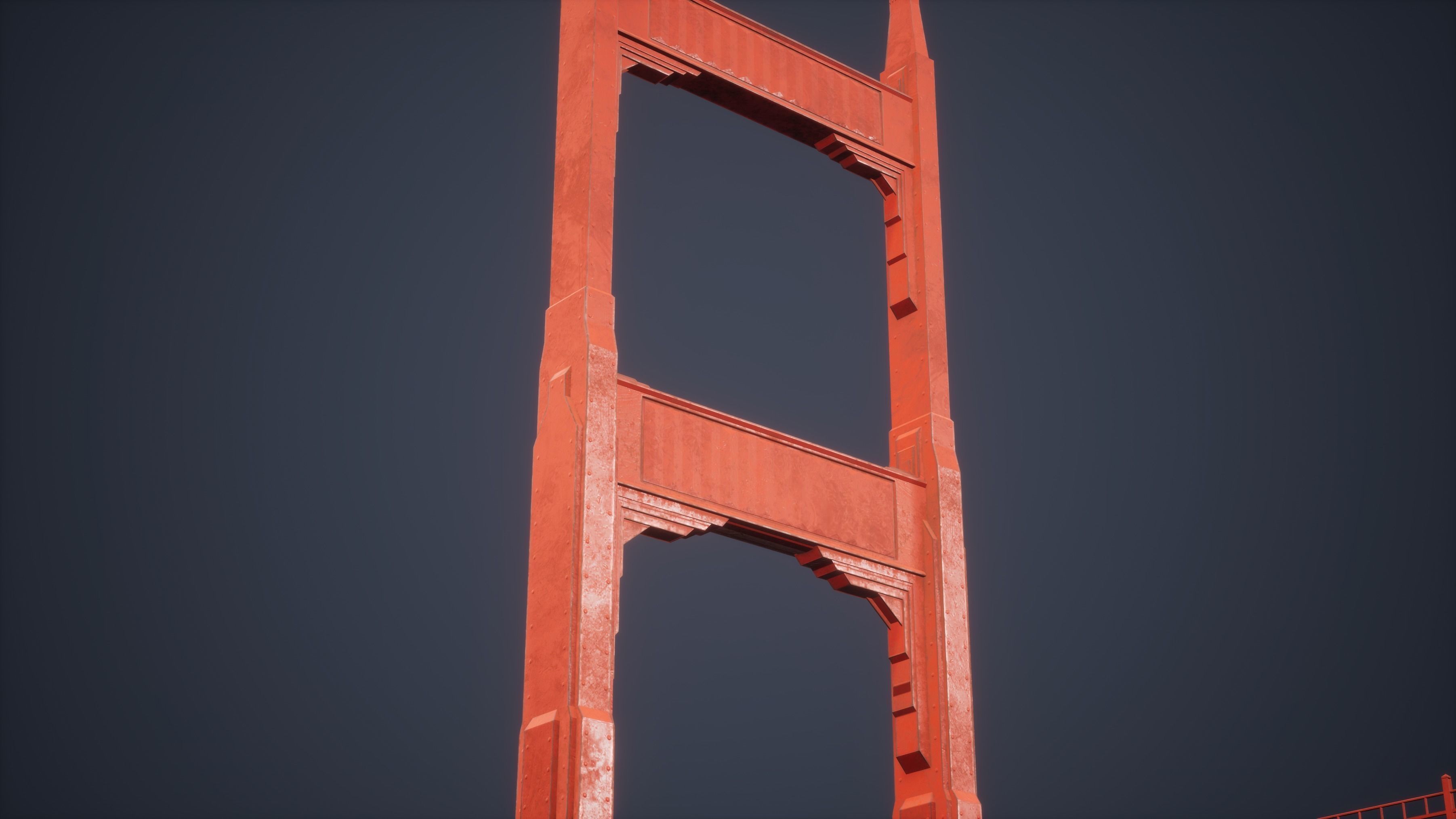Modular Bridge Low Poly Game Ready Low-poly 3D model_1
