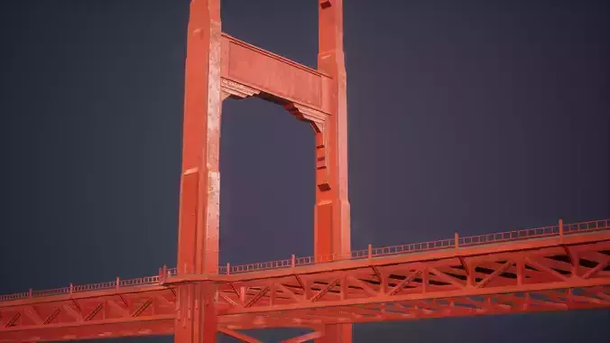 Modular Bridge Low Poly Game Ready 