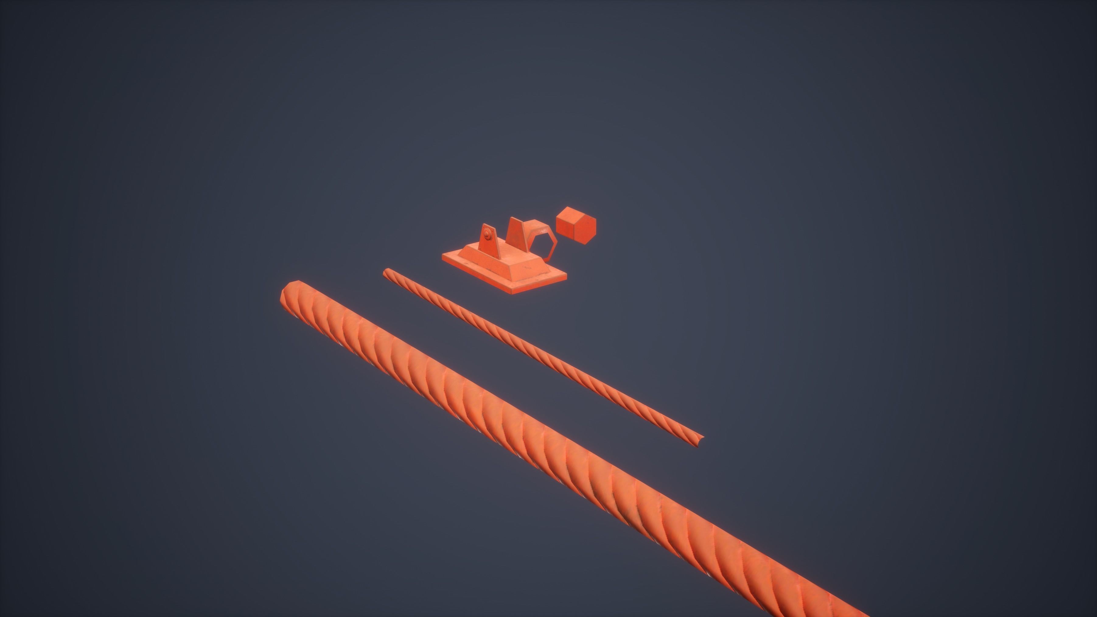 Modular Bridge Low Poly Game Ready Low-poly 3D model_6