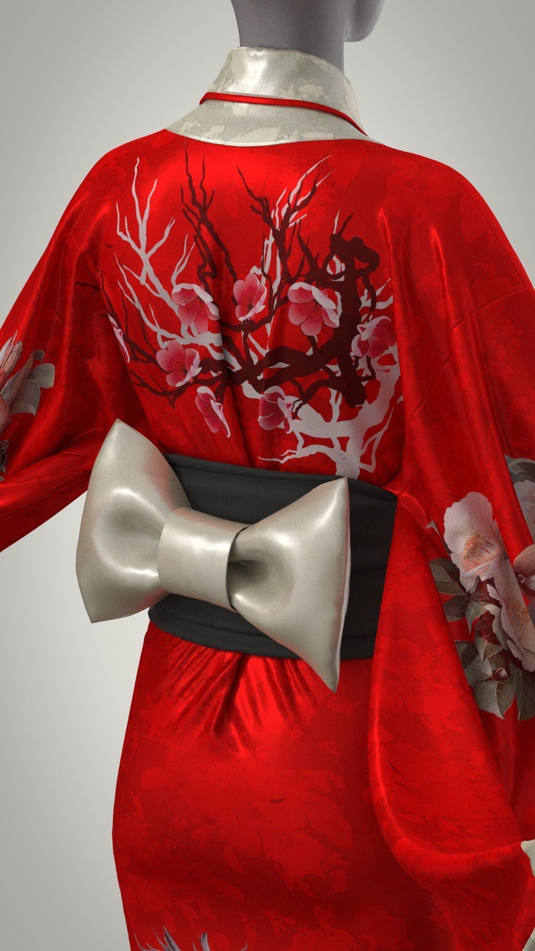 Womens Kimono 3D model_6