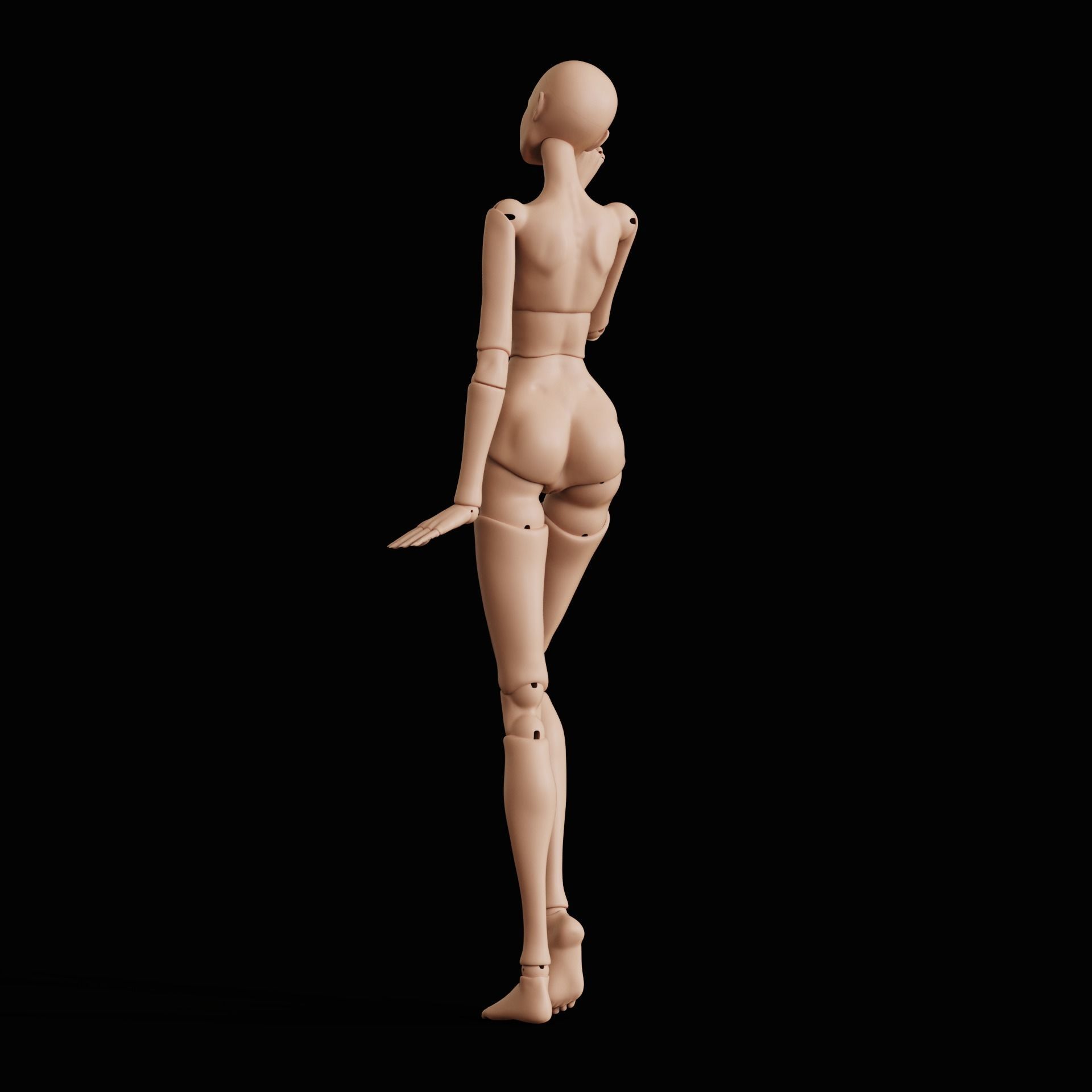 BJD Doll for 3D printing Adela 60cm 3D print model_13