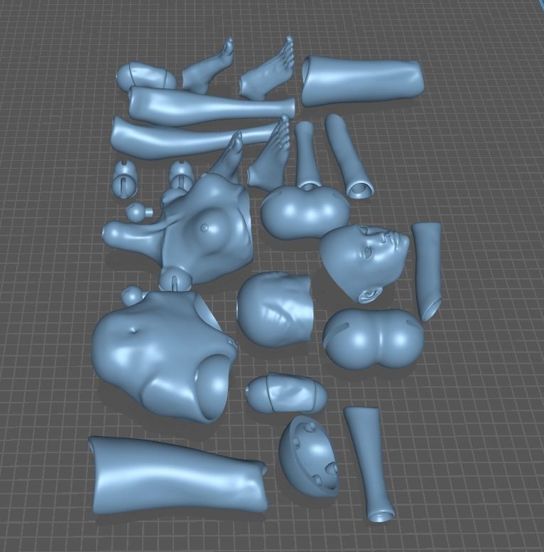 BJD Doll for 3D printing Adela 60cm 3D print model_25