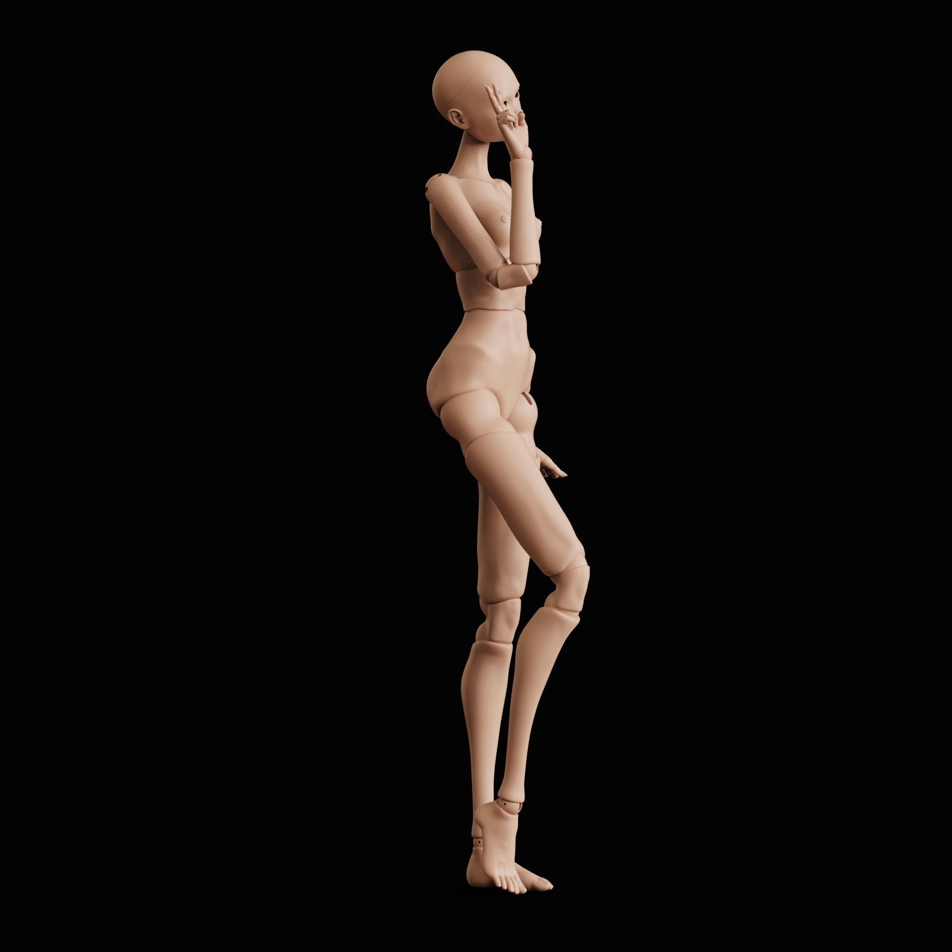 BJD Doll for 3D printing Adela 60cm 3D print model_8