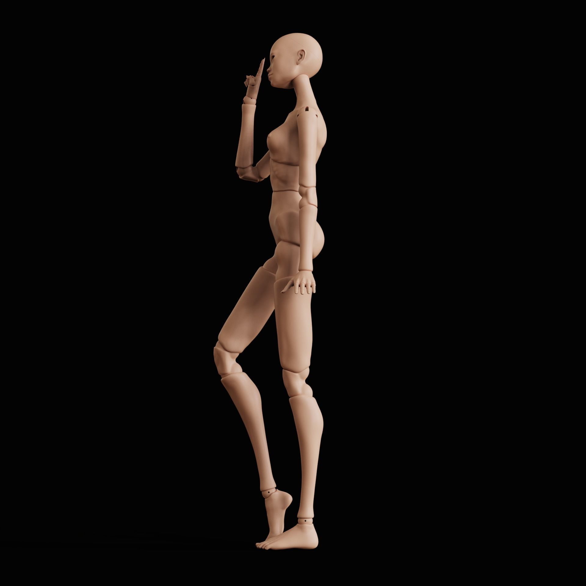 BJD Doll for 3D printing Adela 60cm 3D print model_15