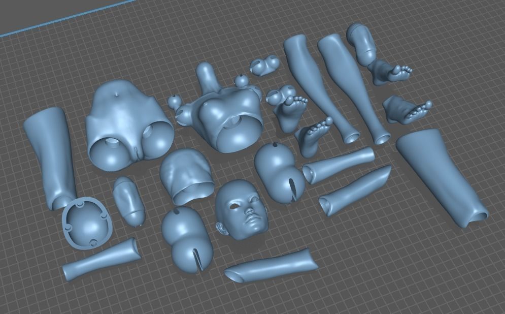 BJD Doll for 3D printing Adela 60cm 3D print model_26