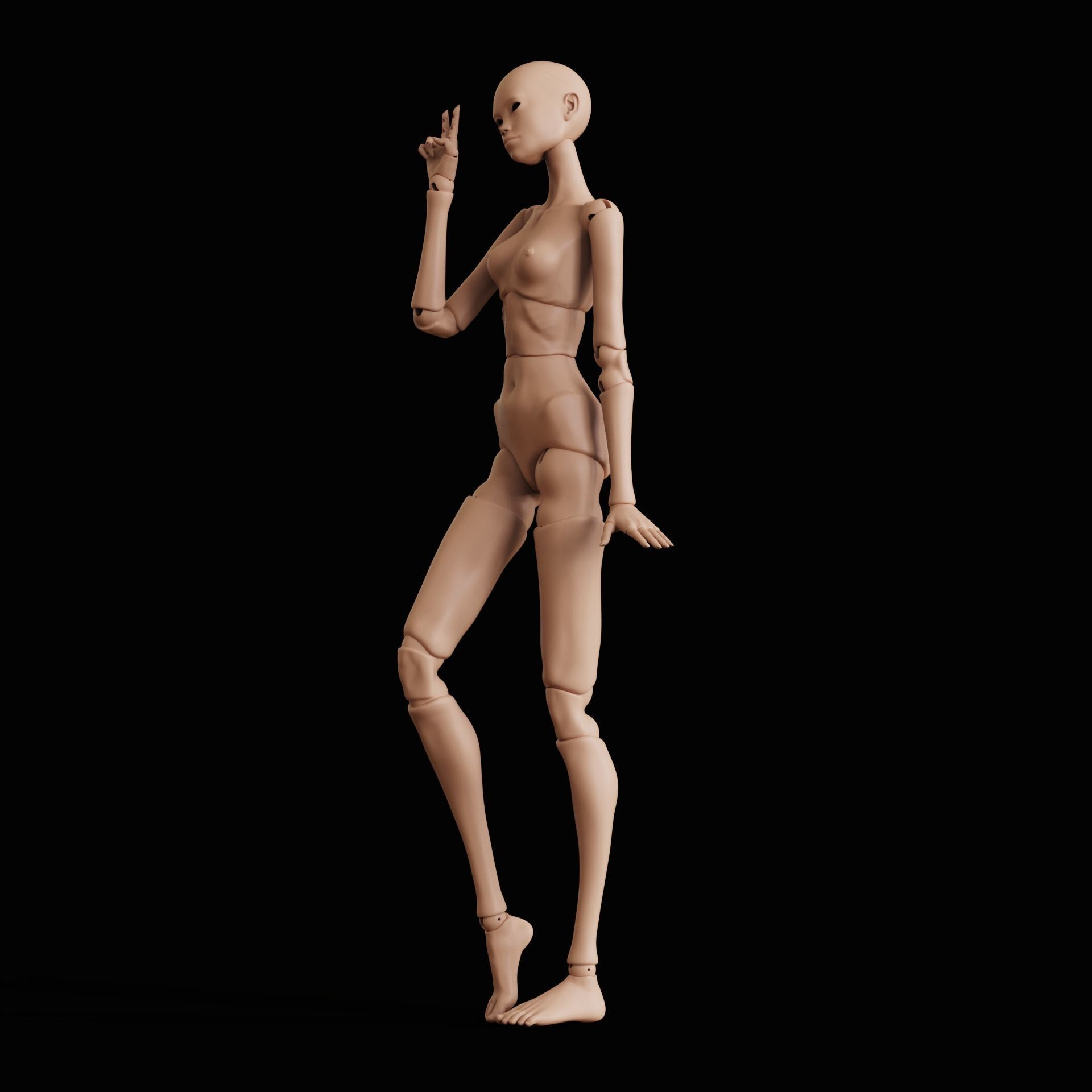 BJD Doll for 3D printing Adela 60cm 3D print model_16