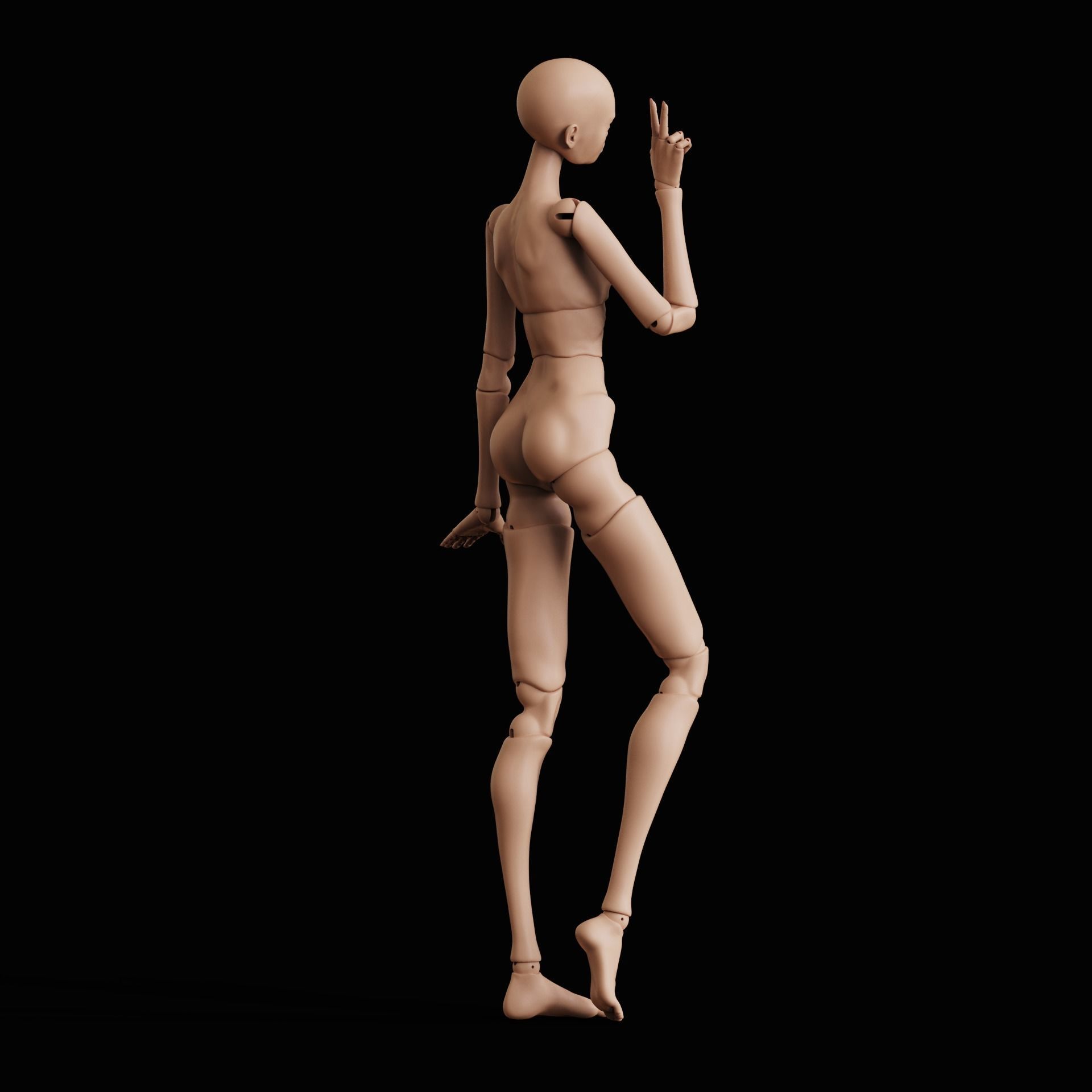 BJD Doll for 3D printing Adela 60cm 3D print model_10