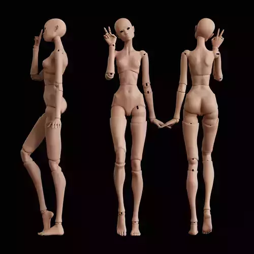 BJD Doll for 3D printing Adela 60cm 3D print model