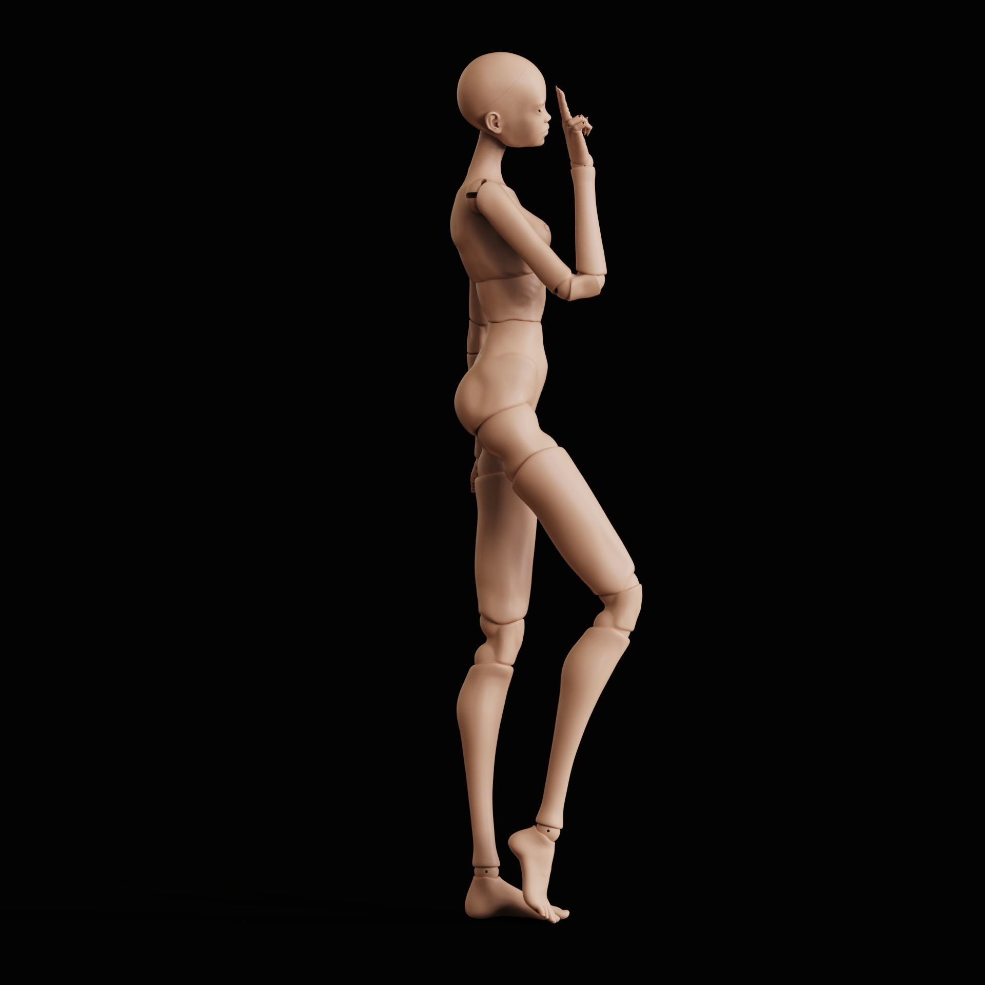 BJD Doll for 3D printing Adela 60cm 3D print model_9