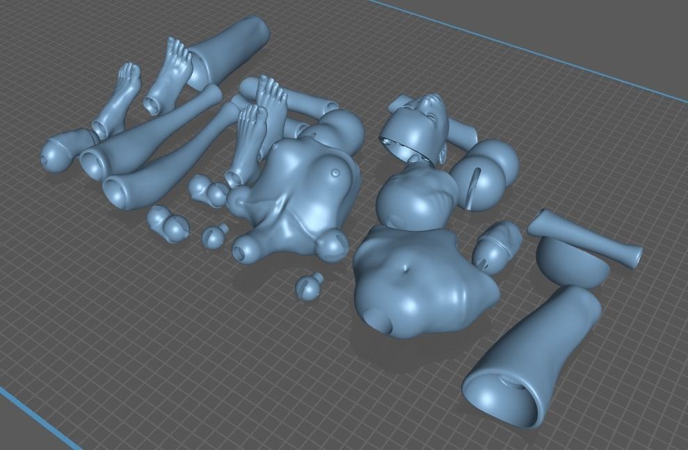 BJD Doll for 3D printing Adela 60cm 3D print model_27